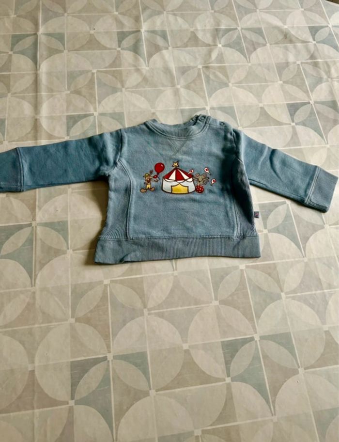 Sweat bébé - garçon - 6 mois - Babibou - en très bon état