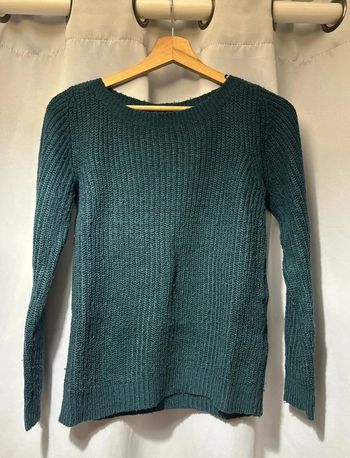 Pull femme vert bleue