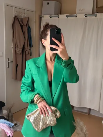 Joli blazer oversize vert taille S