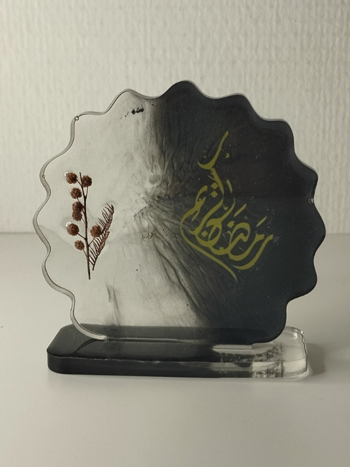 idée cadeau ornement bureau coiffeuse couvre tasse en résine abr030