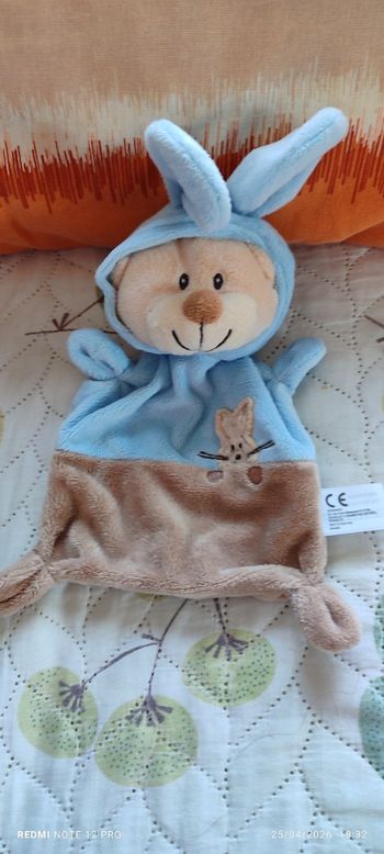 Doudou ours lapin nicotoy
