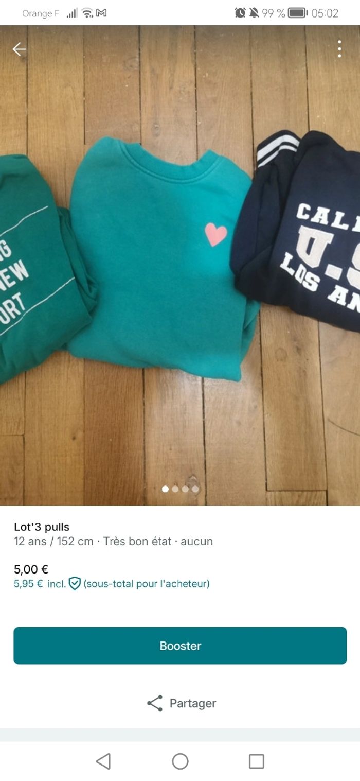 Lot 5 pulls - photo numéro 2