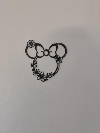Décoration murale Minnie fleurie