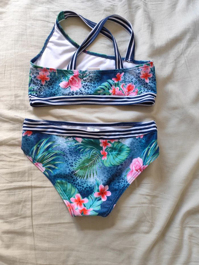 Maillot de bain fille 12 ans motif tropical 2 pièces - photo numéro 4