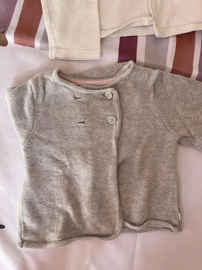 Lot de 2 gilets bébé fille – Obaïbi – Taille 18 mois / 80 cm - photo numéro 3