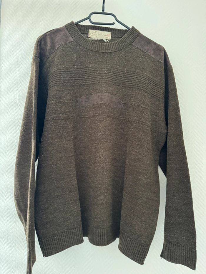Pull marron homme bon état taille