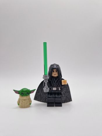 Figurine type lego Jedi Luke avec yoda star wars