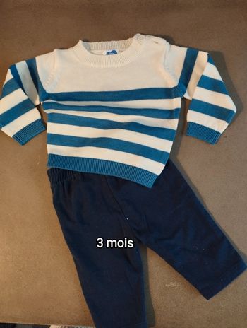 Ensemble pull mots d'enfants 3 mois