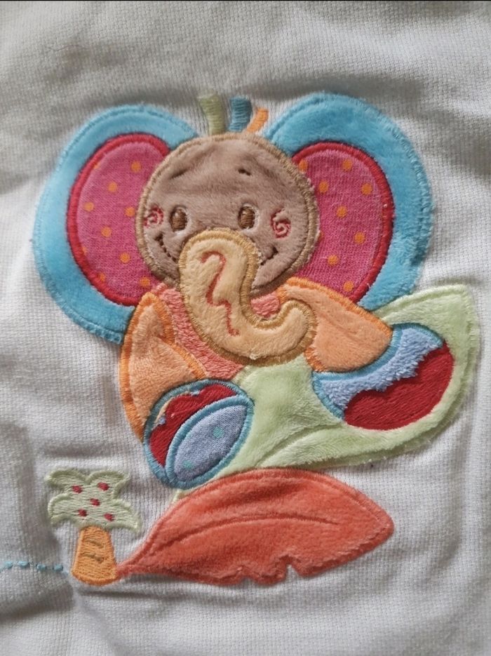 Gigoteuse blanche avec petit motif Nattou 0-3 mois - photo numéro 2