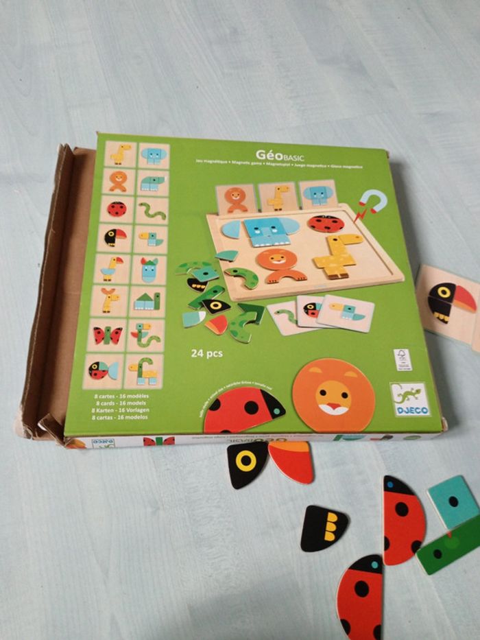 Atelier animaux magnétiques Montessori en bois geobasic - photo numéro 3