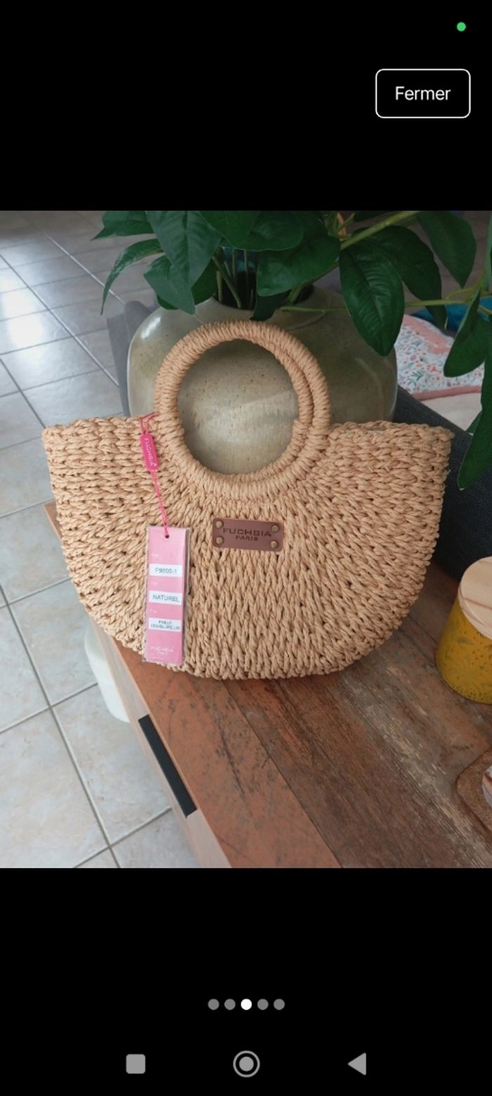 Sac panier en osier tressé fashion neuf