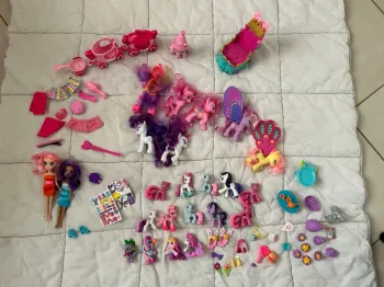 Lot My Little Pony vintage et récents + accessoires + 2 poupées Locksies