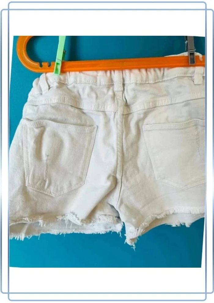 Beau short en jean blanc tendance 14 ans gémo - photo numéro 3