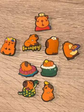 Lot 9 pins pour crocs Capybara