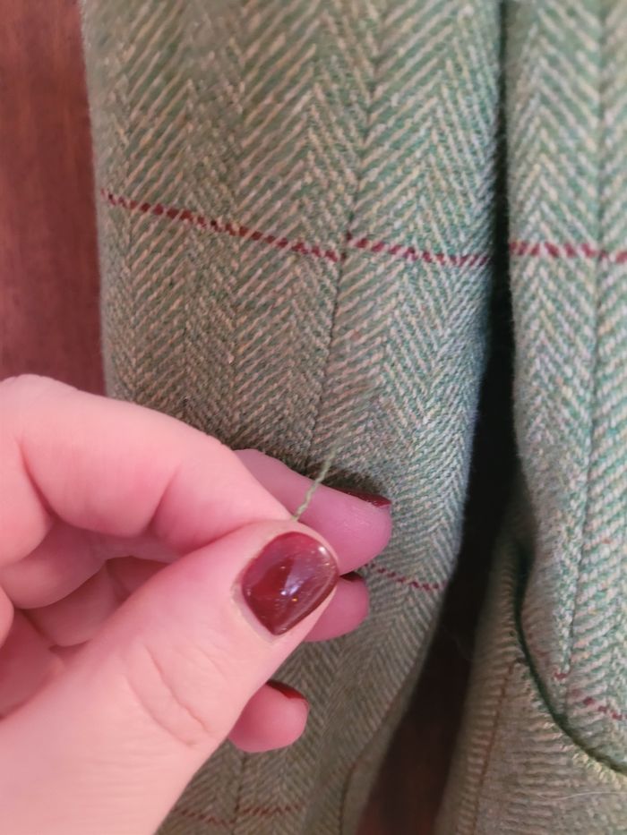 Très beau blazer 1•2•3 vert en laine vierge - photo numéro 3