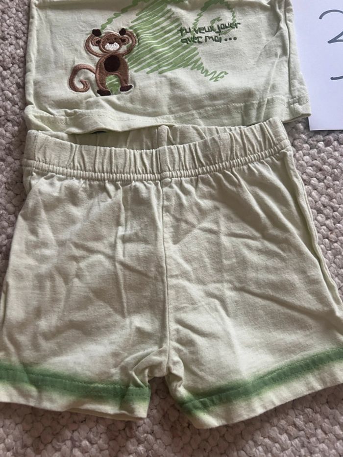 Ensemble été tee shirt short 3 mois - photo numéro 2
