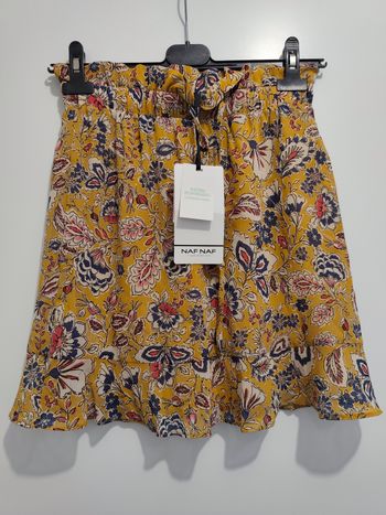 Jupe fluide imprimé floral, Naf Naf, neuf avec étiquettes