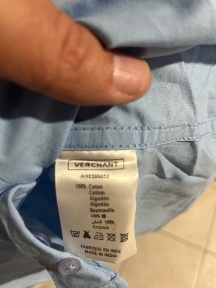 Chemise homme Verchant / 37 /Bleu ciel / Excellent état - photo numéro 3