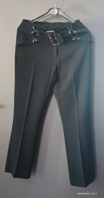 Pantalon noir ceinture intégré T36