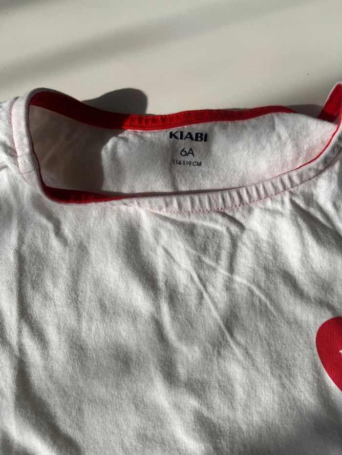 Tee shirt fille manche courte cœur kiabi - photo numéro 2