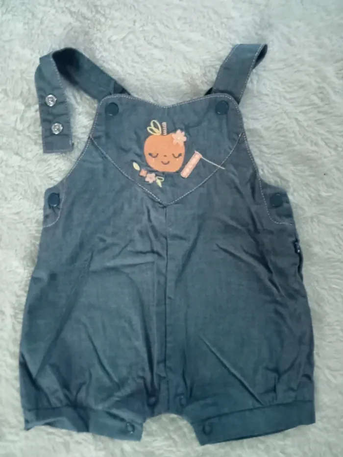 Ensemble fille T-shirt et salopette Sucre d'Orge - photo numéro 3