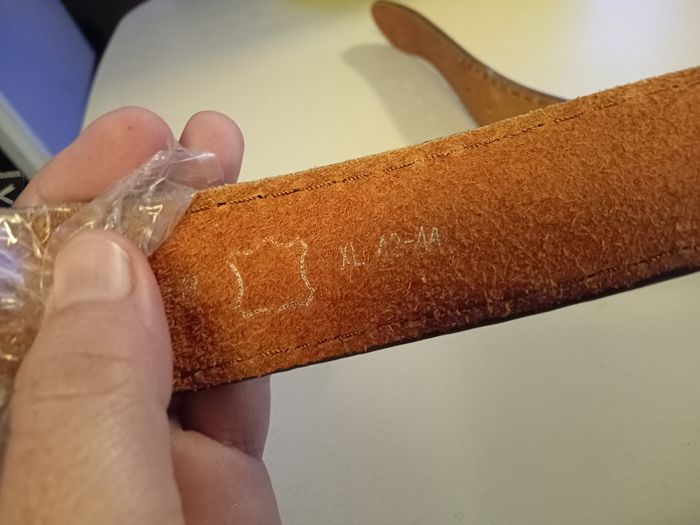 Ceinture marron marque jeans croûte de cuir taille xl42/44 - photo numéro 4