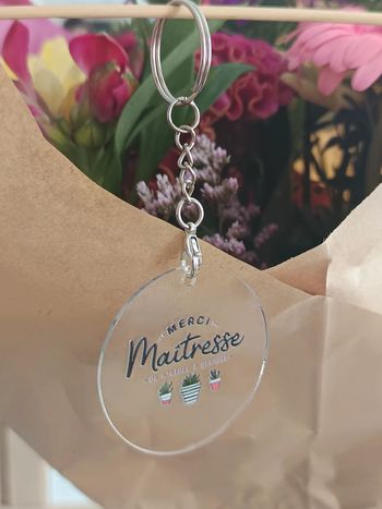 Porté clé acrylique merci maîtresse
