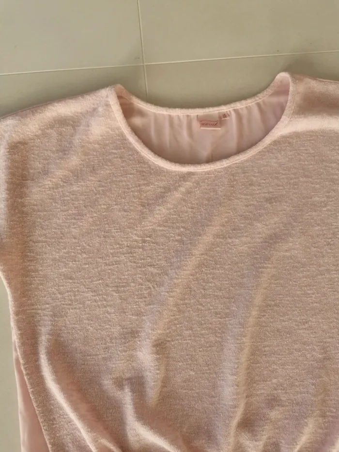 Tee-shirt bi matière rose influx taille 38-40 - photo numéro 2