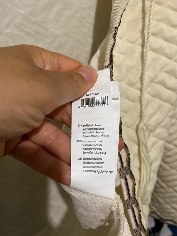 Gilet Crème Avec Broderie  Taille M Sfera - photo numéro 5