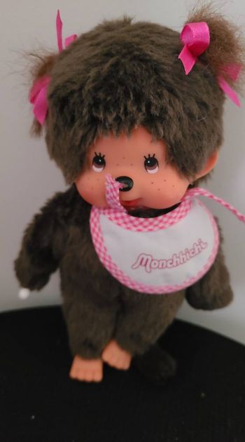 BANDAI Monchhichi - Fille Rose 20 cm - Dès 24 mois peluche Monchhichi Fille Rose