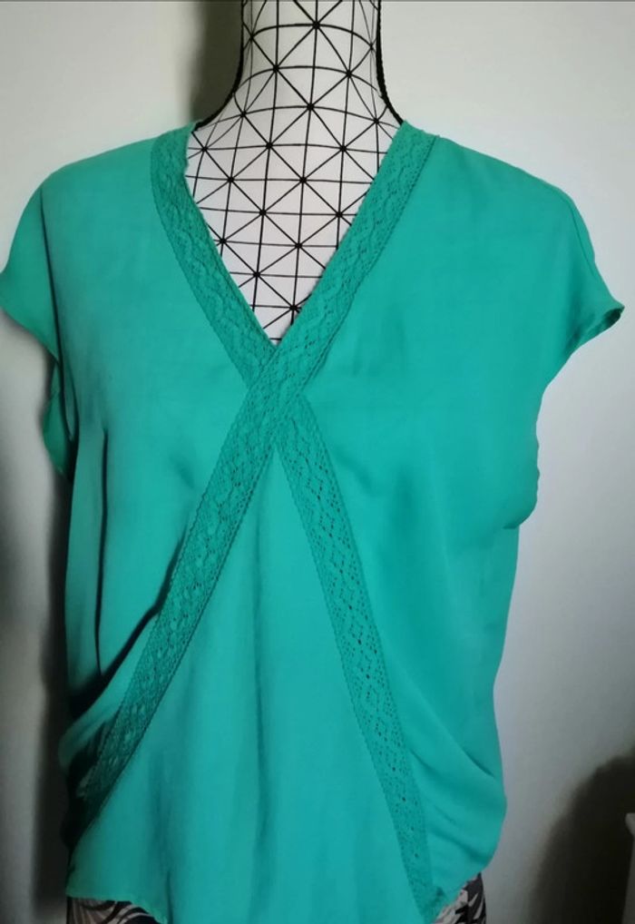 Blouse / haut vert d'eau - photo numéro 8
