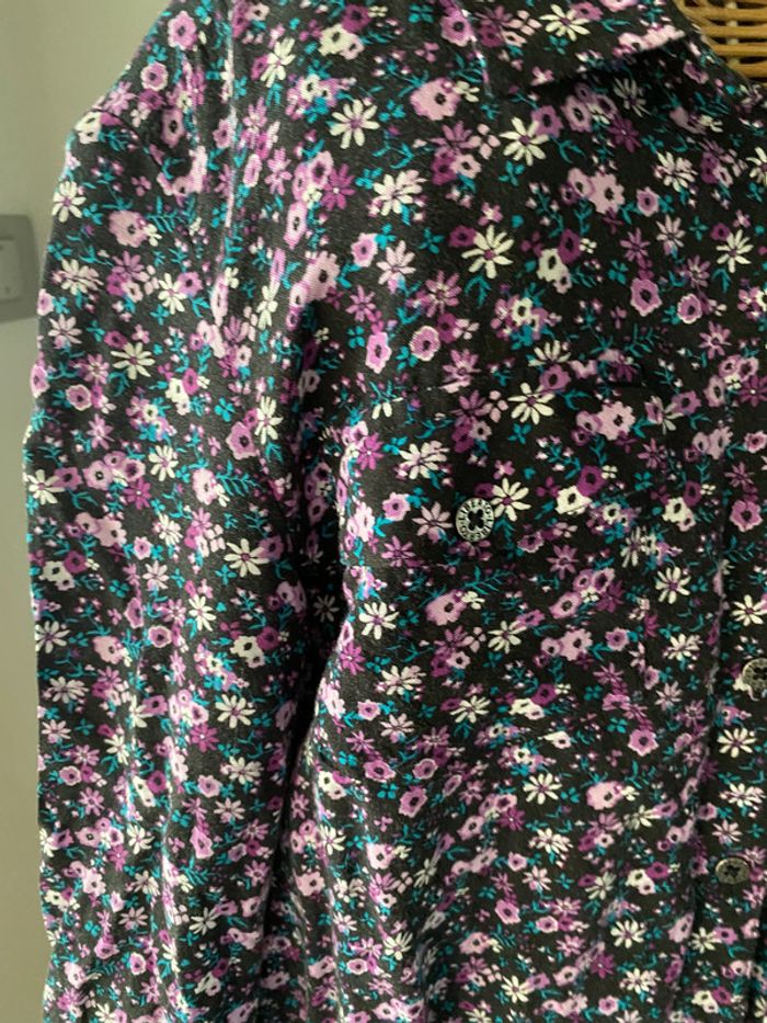 Chemisier manche longue Liberto XXS violet à fleurs - photo numéro 10