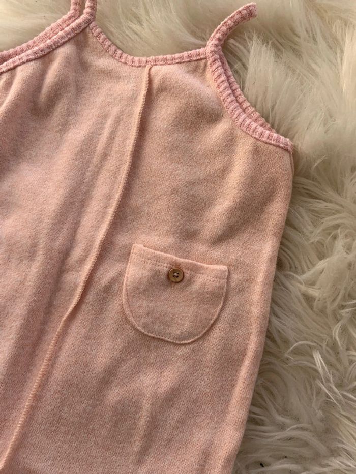 Fille 👧🏻 Combinaison en maille rose/corail - zara 6/9 mois - photo numéro 3