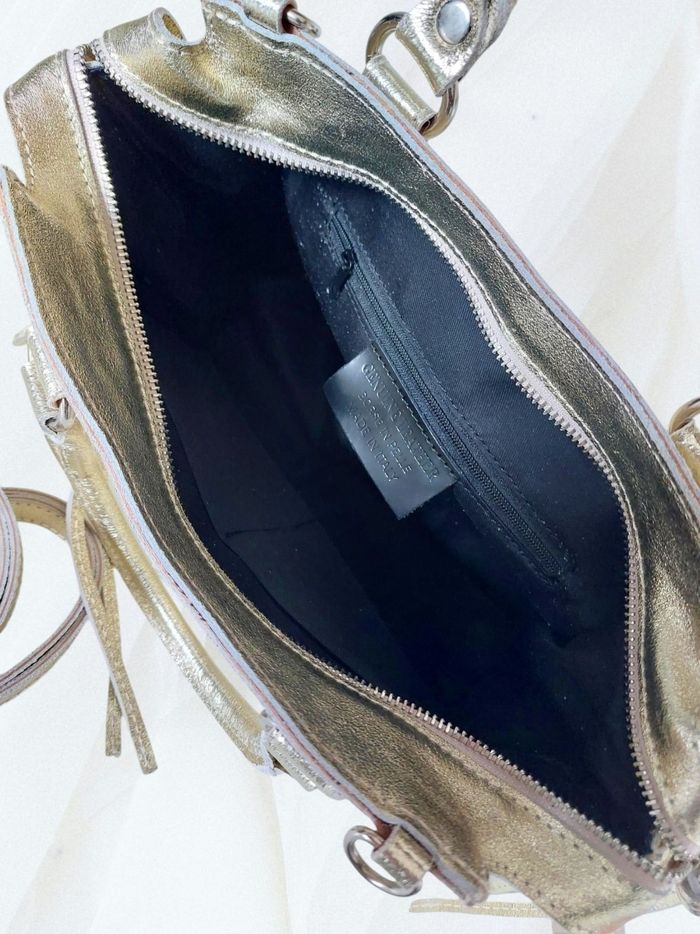 Sac trapèze cuir irisé 🇮🇹 - photo numéro 5