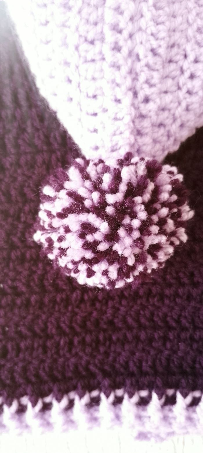 Blouson à Capuche fait main au crochet mixte taille 1 à 3 mois - photo numéro 4