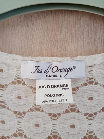 Teeshirt dentelle femme jus d’orange