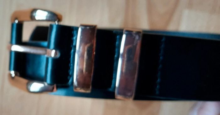 Ceinture noire et boucles rose gold S/M - photo numéro 3