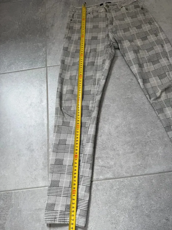 Legging Absolu Paris à carreaux femme gris taille 36 - photo numéro 7