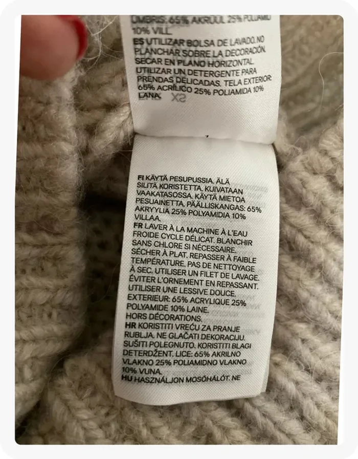 Pull beige perlé col montant H&M - photo numéro 6