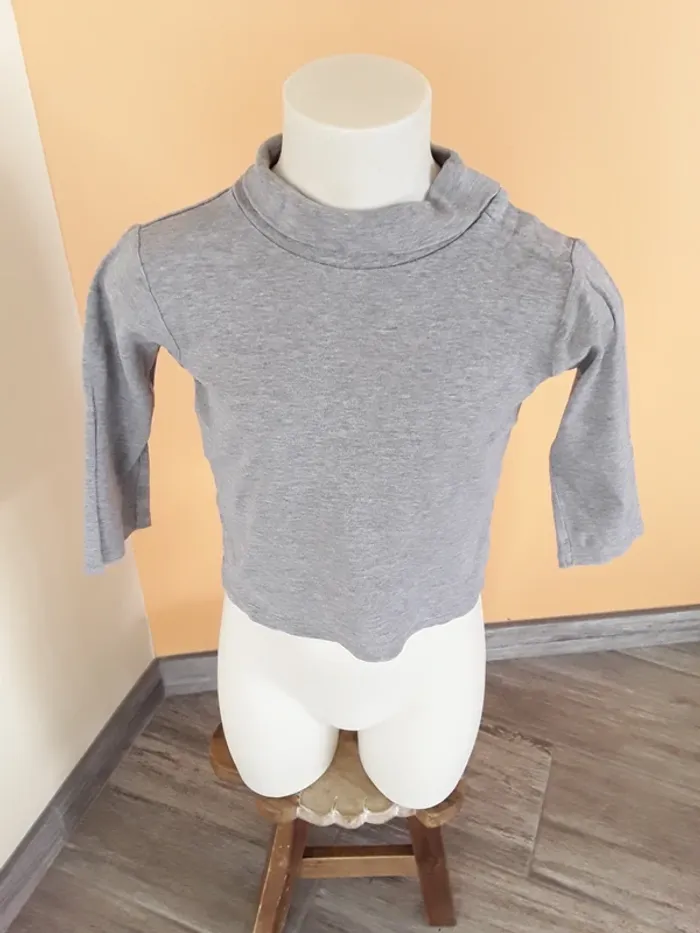 Tee shirt manches longues col roulé 3 ans (90/97 cm) - photo numéro 2