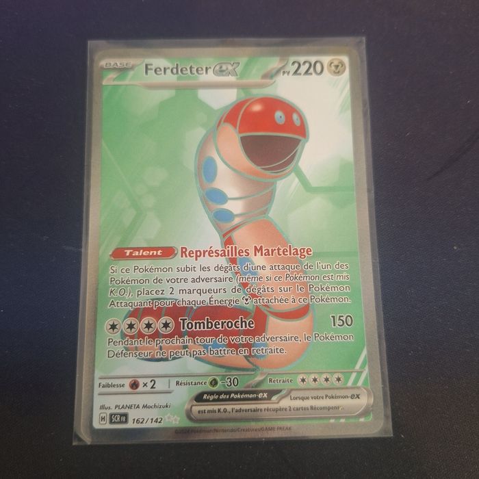 Carte Pokémon : Ferdeter EX 162/142 - SCR Couronne Stellaire - FA - NEUF - FR