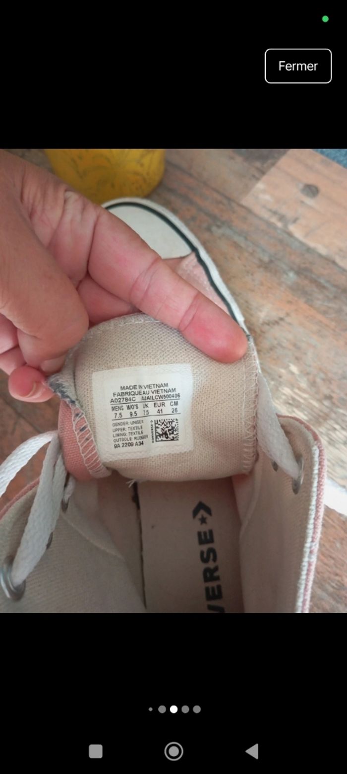 Converse All Star taille 41 rose pâle - photo numéro 5