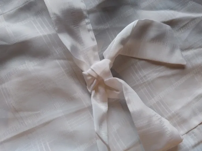 Chemisier chemise top blouse écossais carreaux plaid blanc vintage retro - photo numéro 5