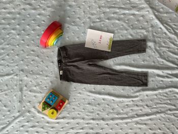legging gris taille élastique 2/3 ans tex