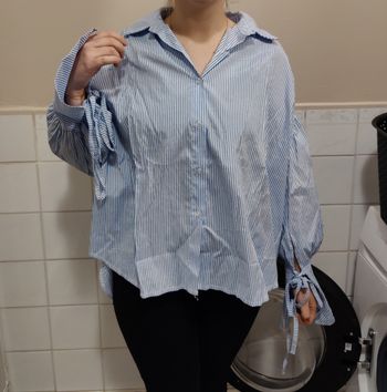 Chemise rayures rayée bleue et blanche 