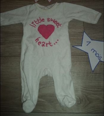 Pyjama 1 mois kitchoun cœur