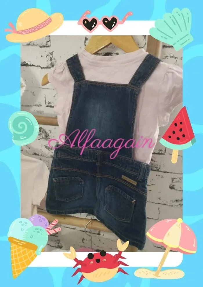 Lot salopette robe jean t-shirts 2ans - photo numéro 7