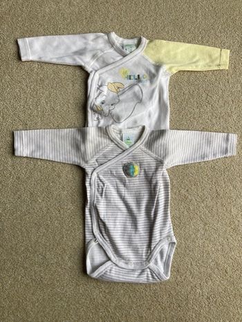 Lot de 2 bodies nouveau né disney