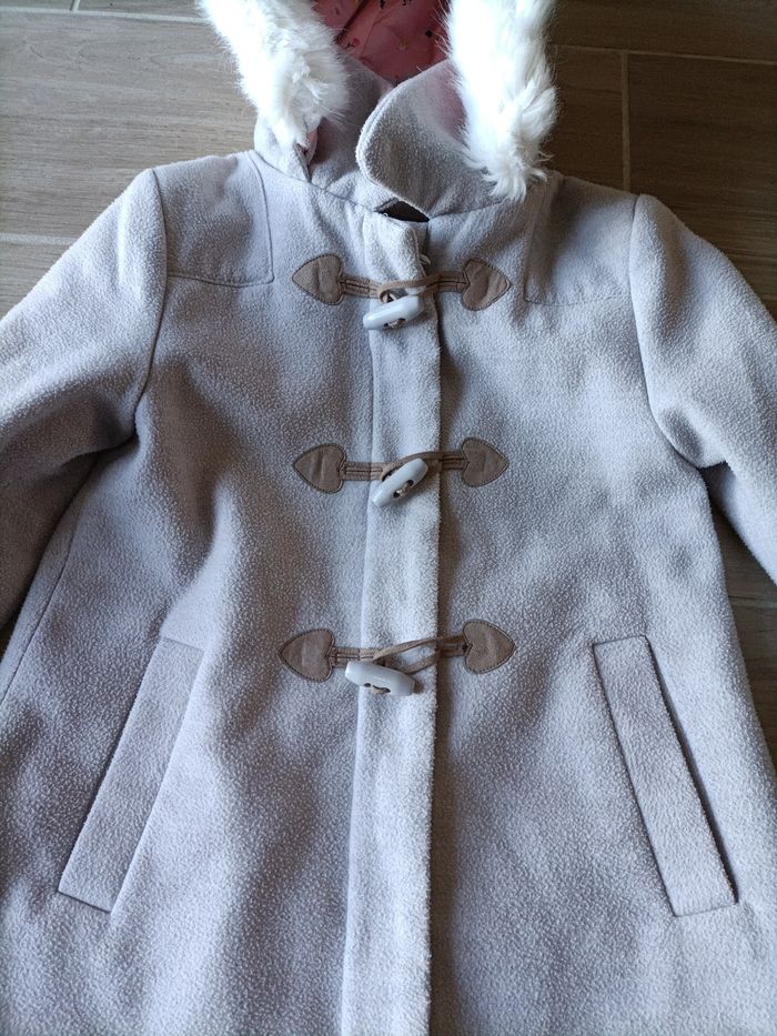 Manteau gris clair fille Sergent Major 8 ans hiver bon état - photo numéro 2