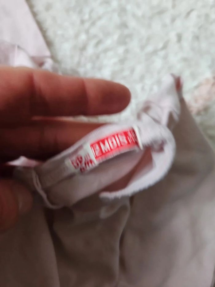 pull fin fille manche longue 12 mois rose pale rose clair marque dpam - photo numéro 2